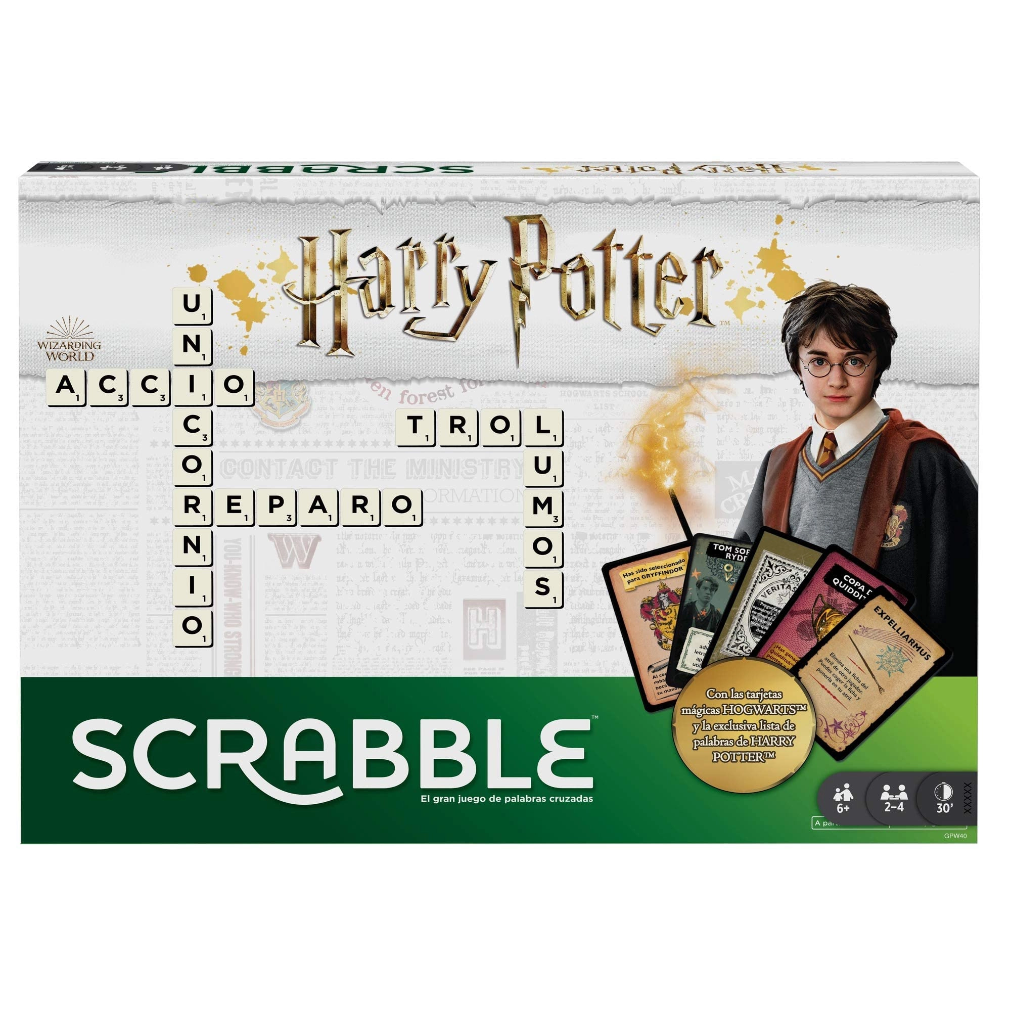 Mattel Games Scrabble: Harry Potter - Illustrated Edition (Spanish)