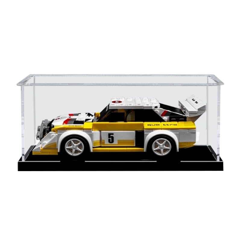 HCAEIOFJ Display Case (76897) - Clear Acrylic Black Bottom 3mm