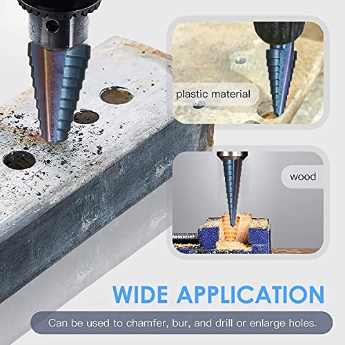 Step Drill Bit - 5pcs HSS + Automatic Center Punch