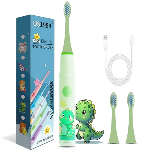 Sonic Electric Toothbrush - 4 Modes 3 Brush Heads Rechargeable