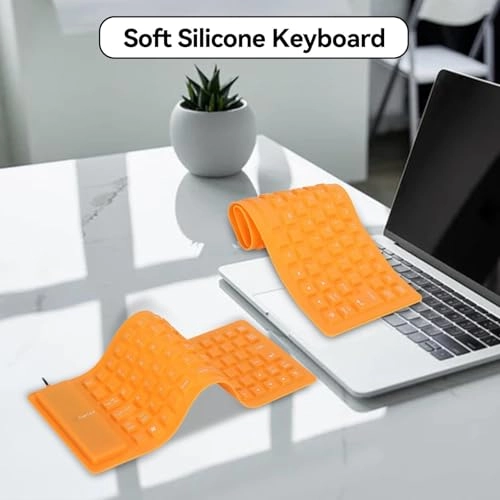 Folding Silicone Keyboard - Wired/Wireless
