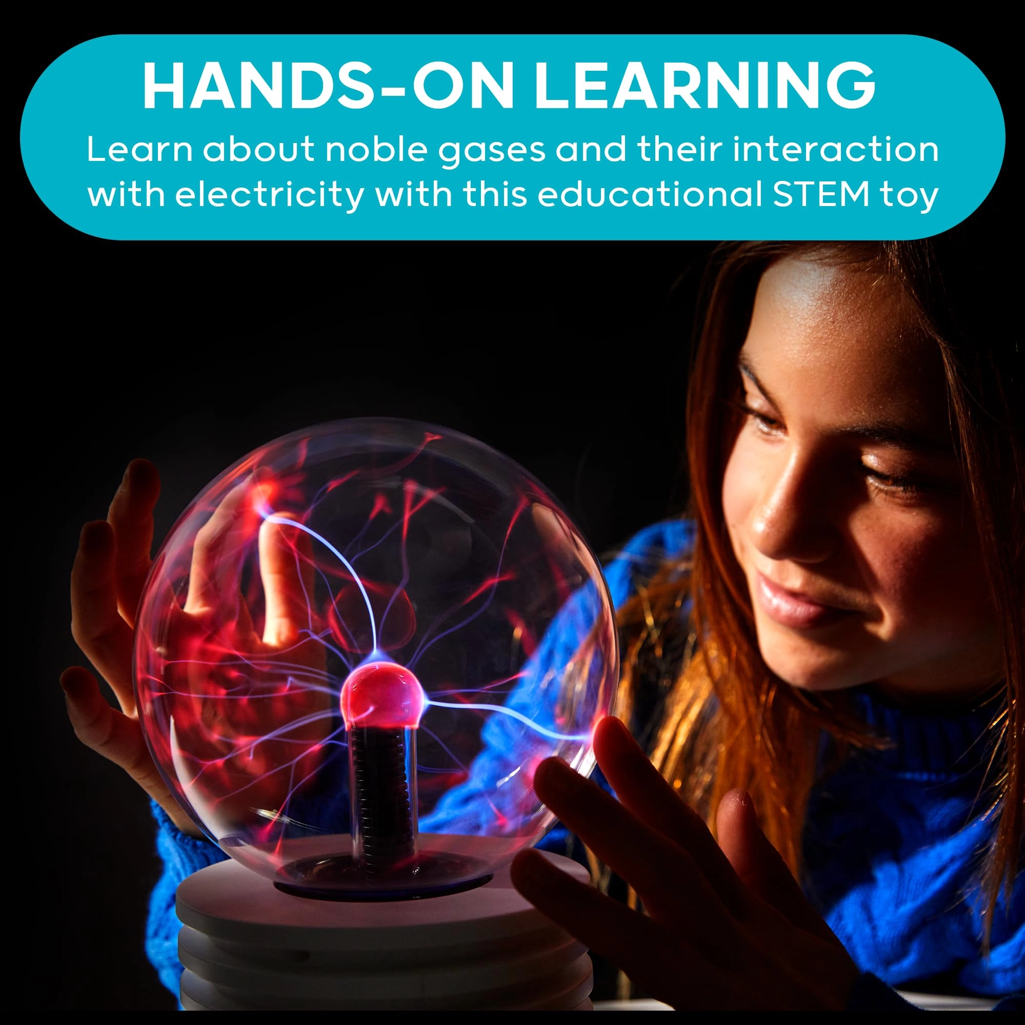 Plasma Globe - Touch & Sound Sensitive White
