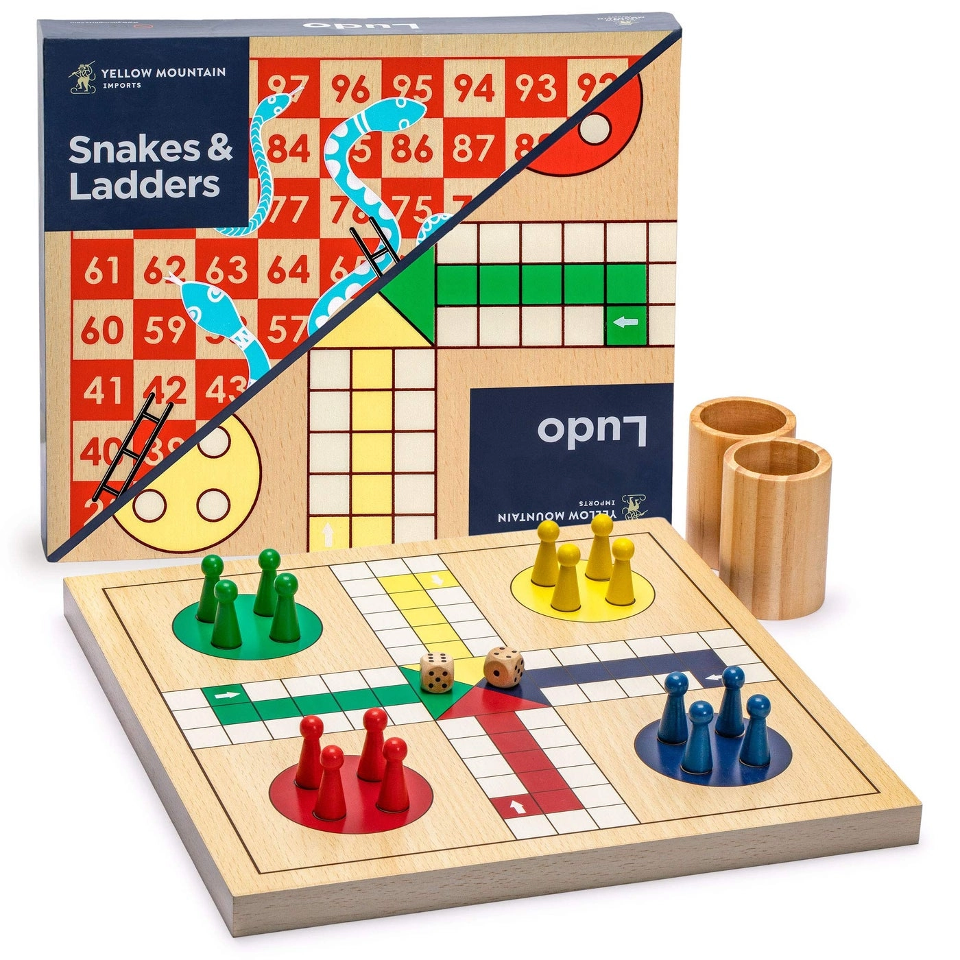 Snakes and Ladders - Wooden Reversible