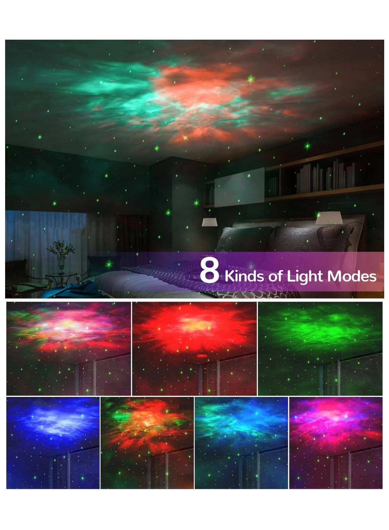 Star Projector Galaxy Night Light - Astronaut Starry Nebula Remote Control Timer