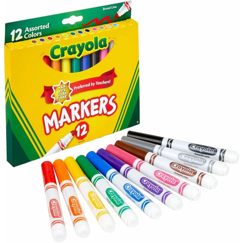Crayola Assorted Broad Line Markers - Assorted Tapered tip
