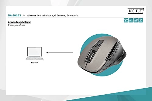 Ergonomic Optical Mouse 6D - Wireless