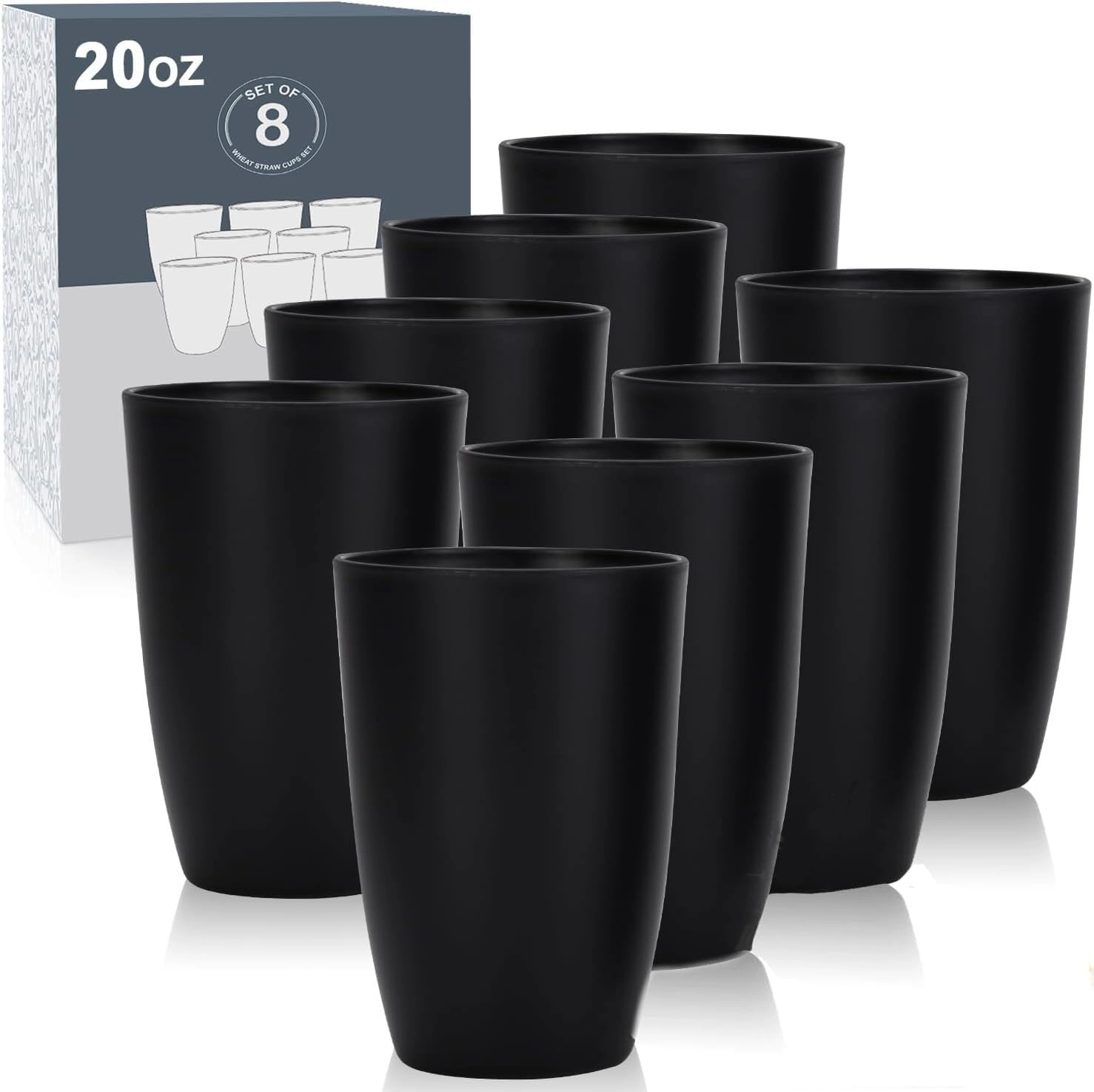 wrova Plastic Cup - 8 pcs - 750 ml