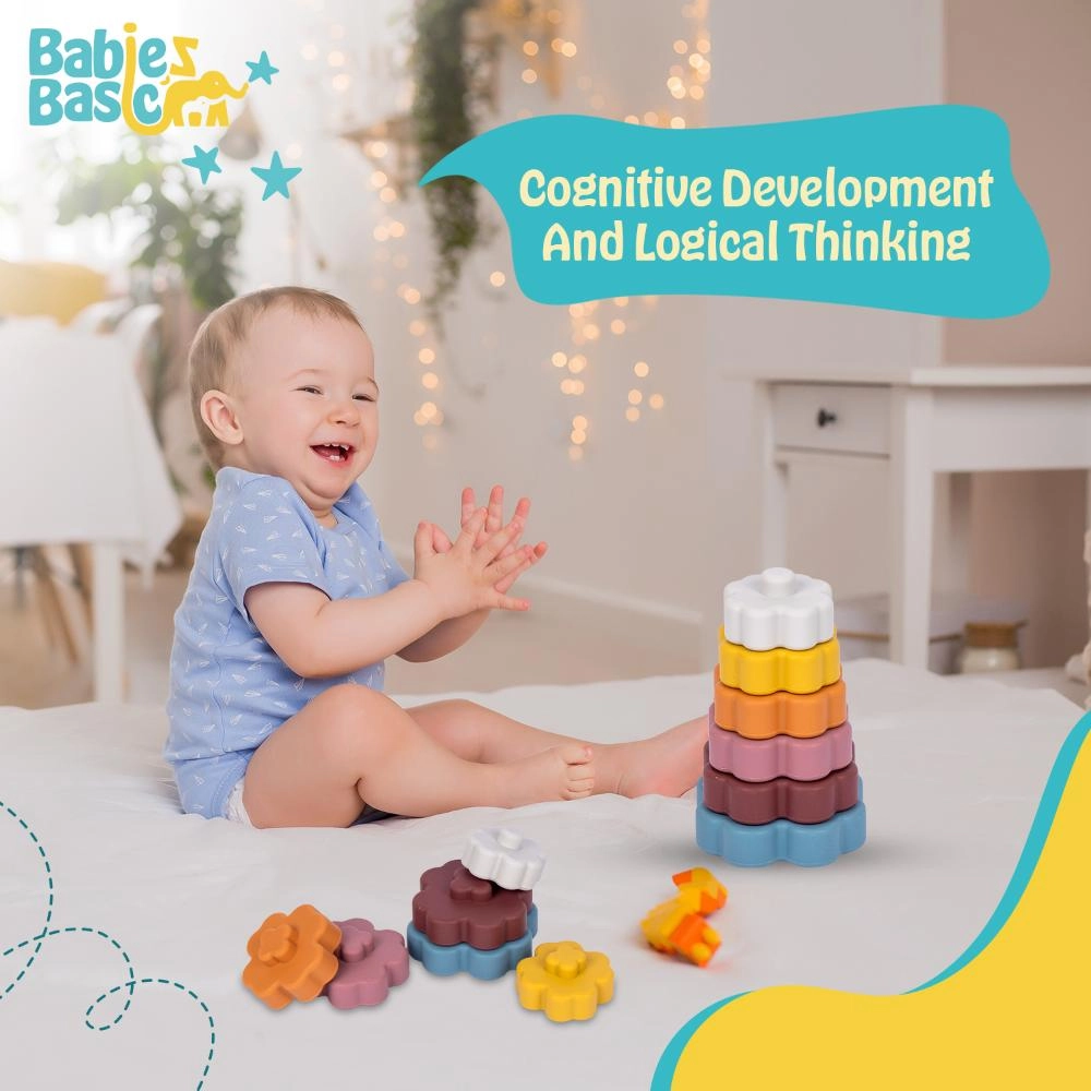 Silicone Stacking Toy - Suitable for 6 months to 4 years