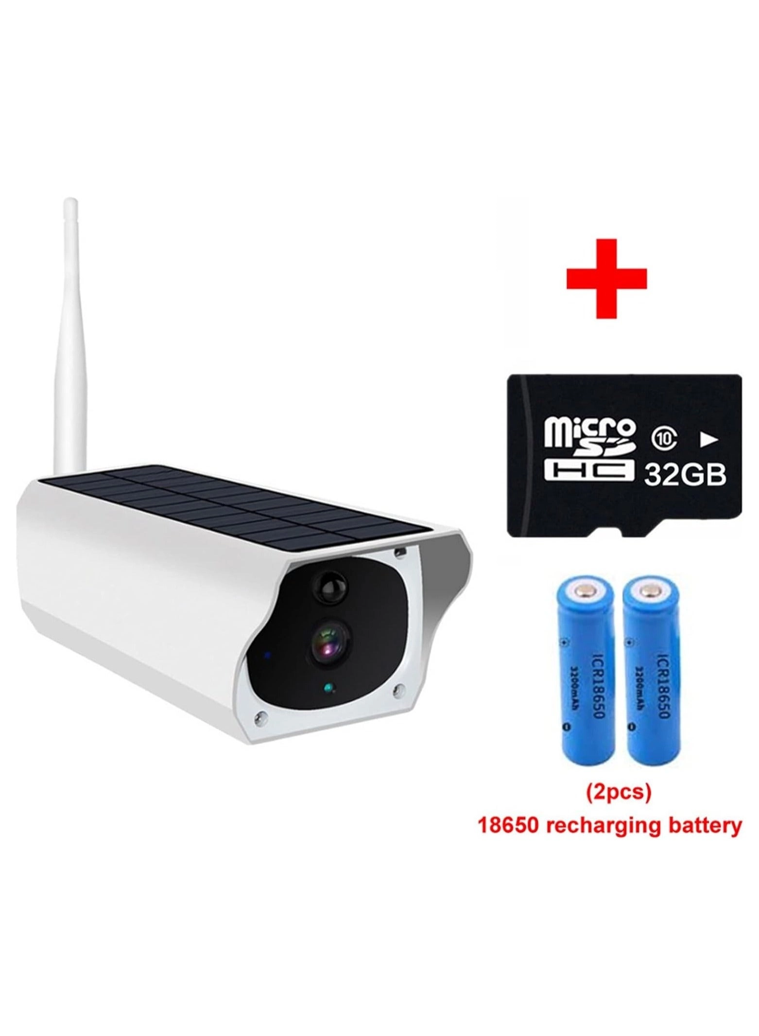 Solar Outdoor Security Camera 1080P