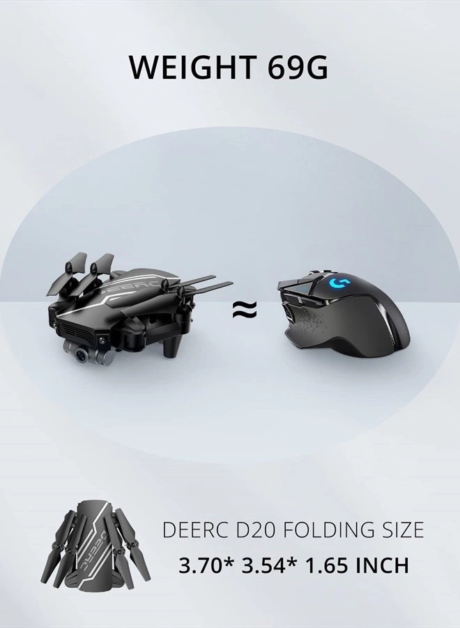 D20 Mini 720P HD FPV Camera 20min Flight Altitude Hold