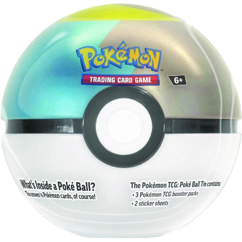 Poké Ball Tin - 1 Random Ball 3 Booster Packs Coin