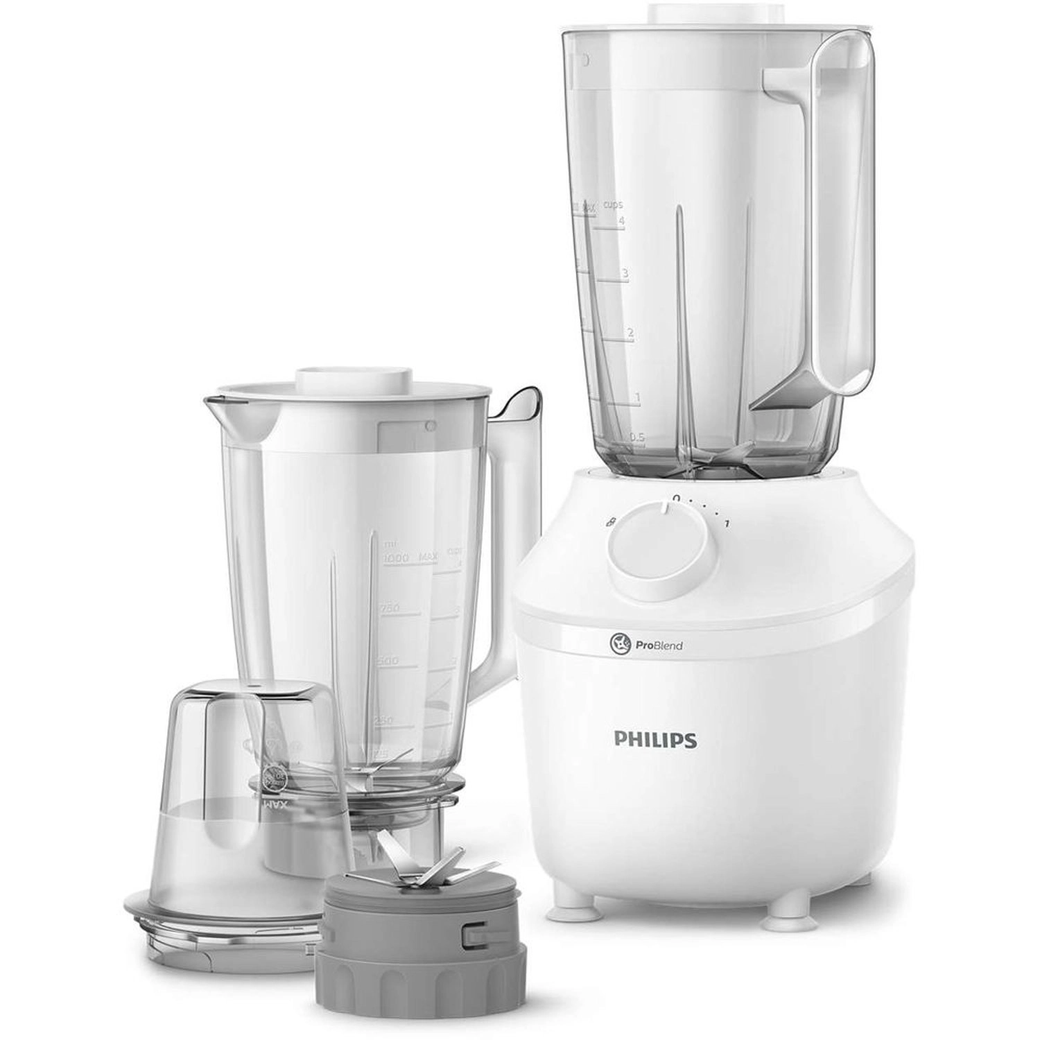Philips 3000 Series Blender - Stainless steel blades Pulse setting Includes 2 jars