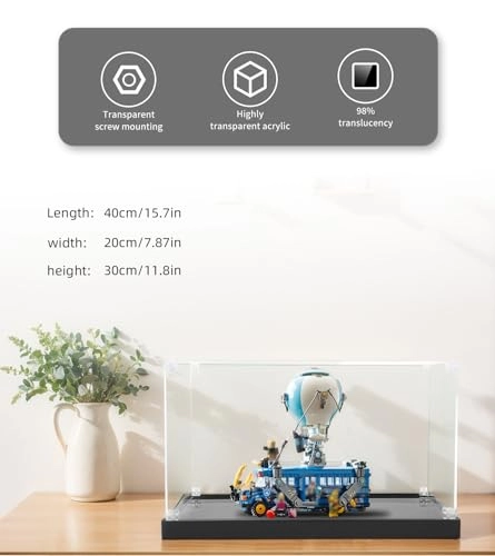 Acrylic Display Case for Lego Battle Bus 77073