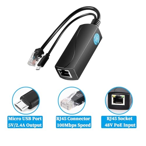 USB0502G - 37V - 57V 5V/2.4A 1 output RJ45 port 10/100/1000Mbps IEEE802.3af 12.5W