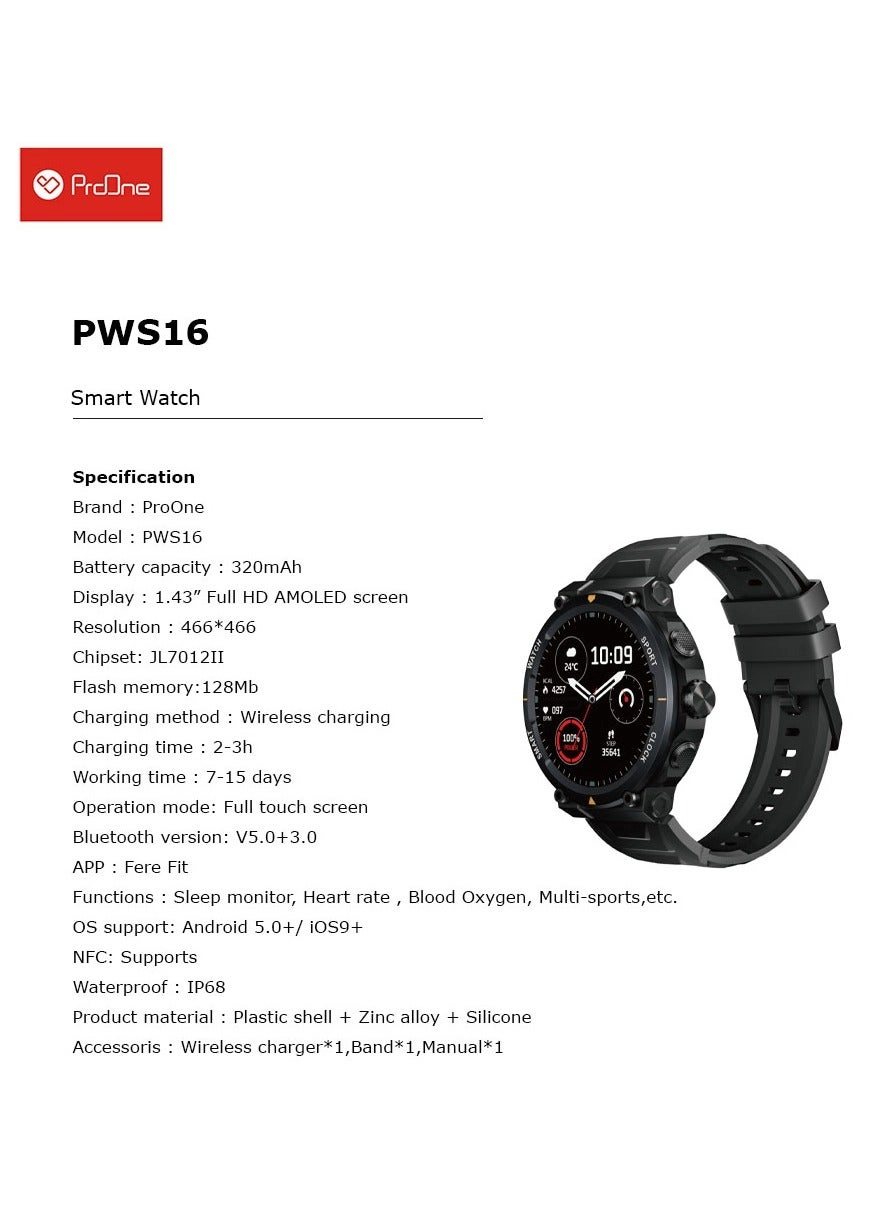 PWS16 - 1.43" Zinc Alloy