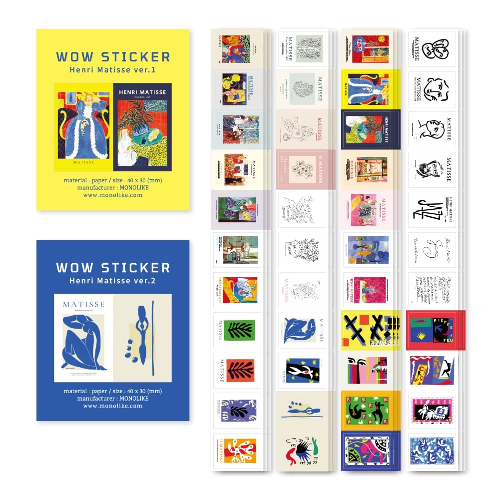 Monolike Henri Matisse Sticker Book 6 pcs