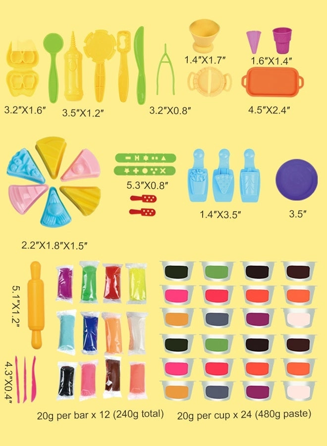 Dough Play Set - 3+ years 104 pcs