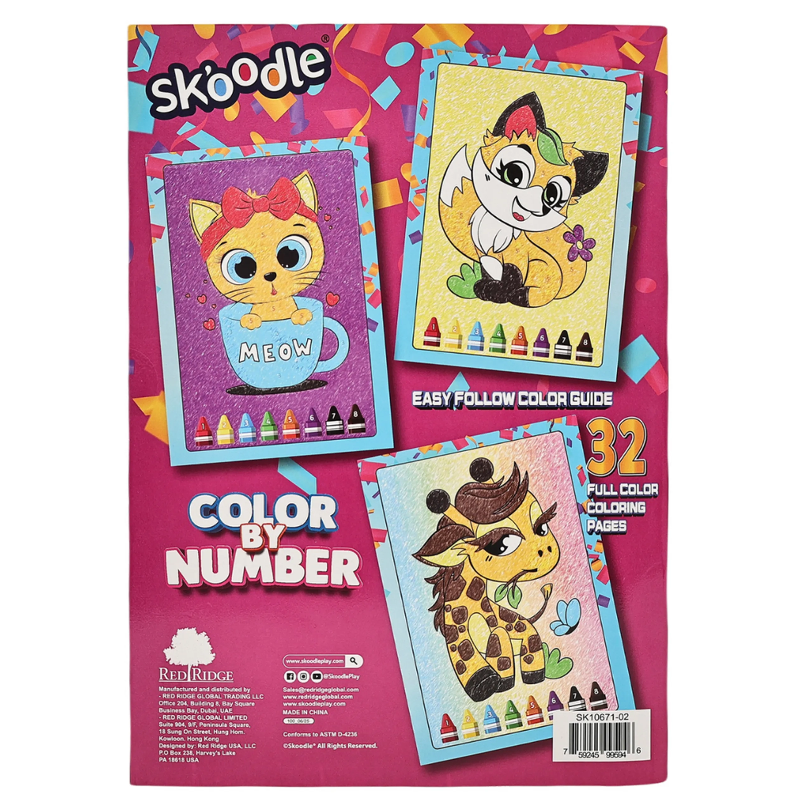 Color By Number - 8 Crayons