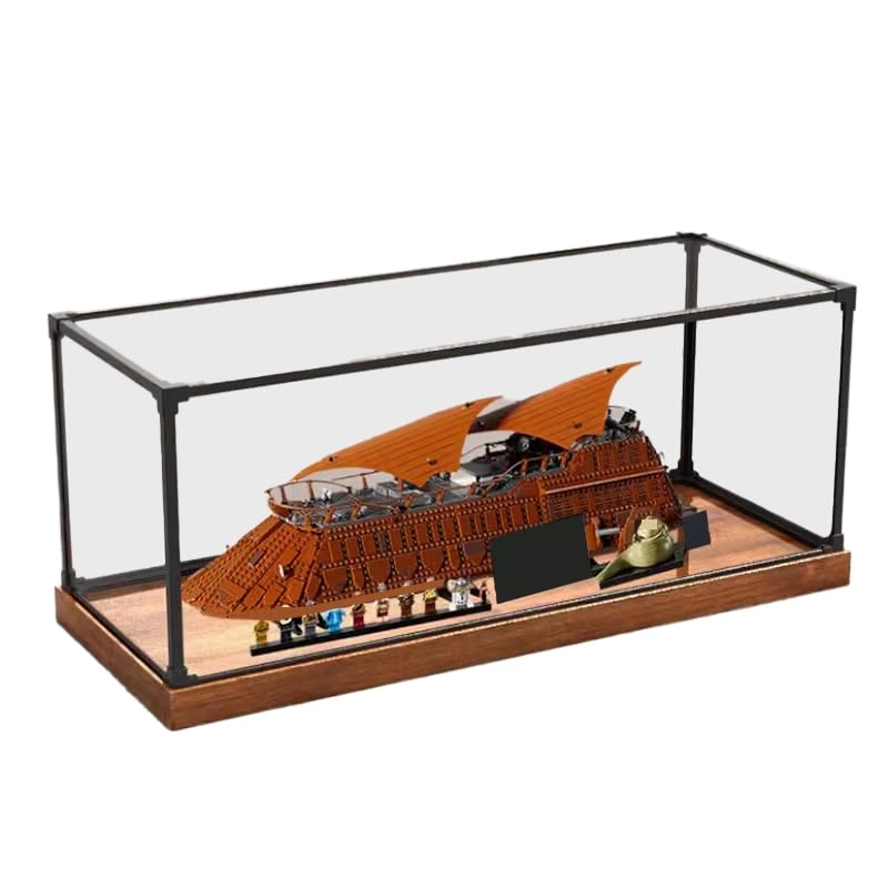 Clear Acrylic Display Case for Lego SW 75397 - 32.67x11.81x11.81in. Black Bottom+alloy Edge