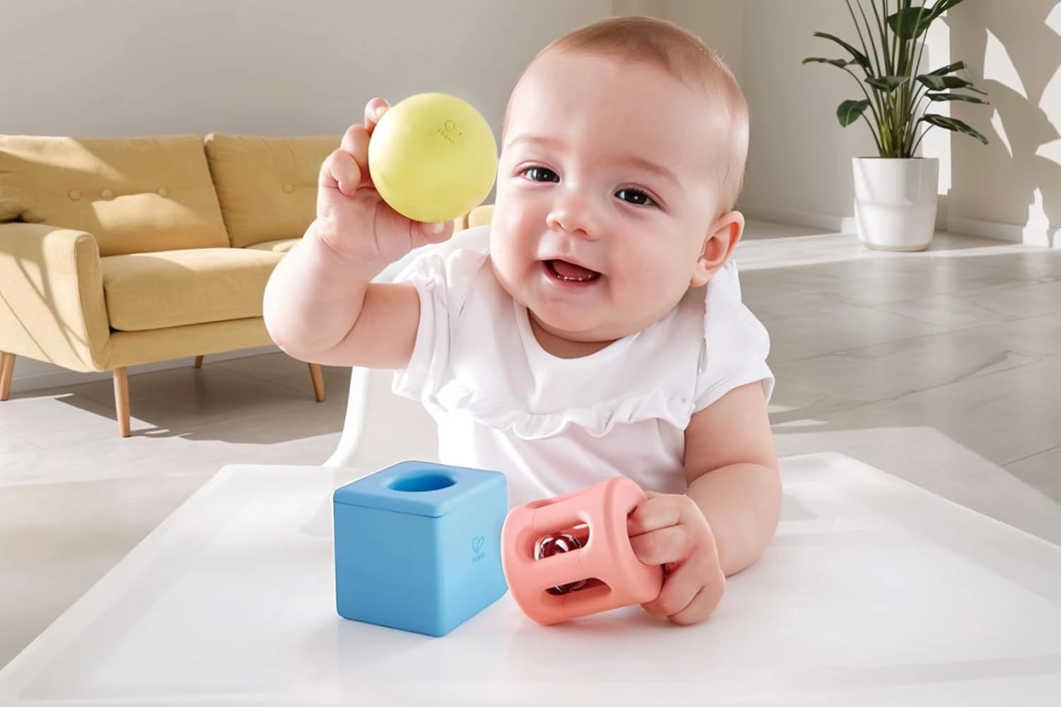 Geometric Rattle - 0 months rice-based materials 3 piece(s)