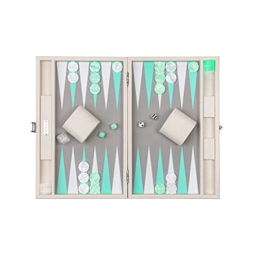 Backgammon Set - Medium Pink Crocodile Vegan Leather