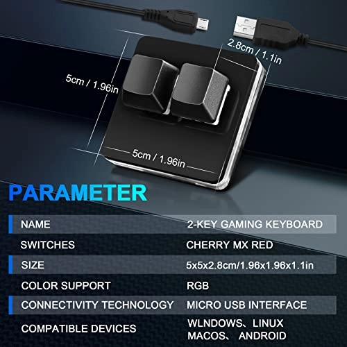2-Key Keyboard - US Wired/Wireless