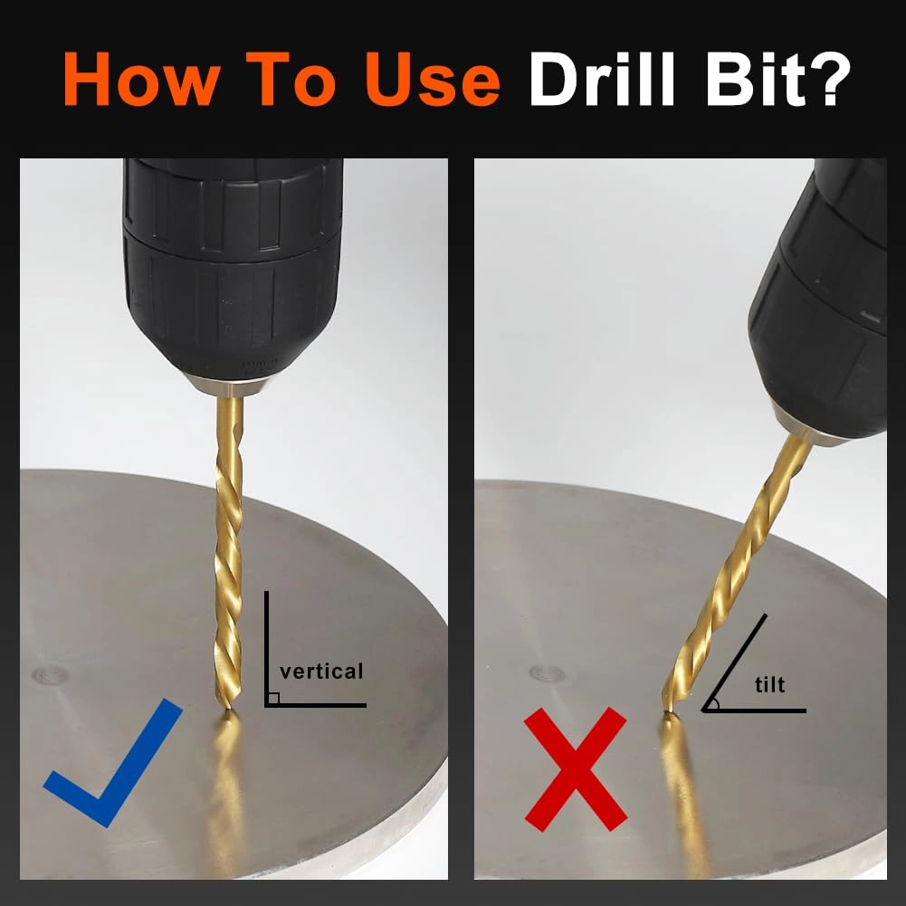 Left Hand Drill Bit Set - HSS M2 Titanium Nitride 13pcs 1/16" - 1/4"
