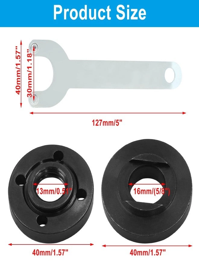 Grinder Flange Angle Wrench Kit - 5 Pcs 5/8\"-11 Threaded Shaft