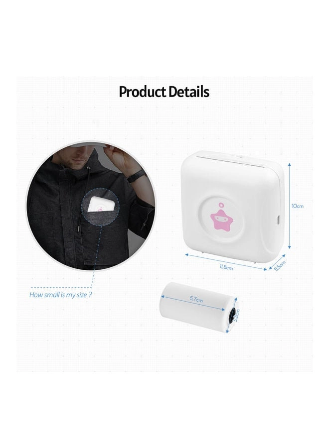Mini Portable Thermal Label Printer - Pocket thermal 1000+mAh 57mm