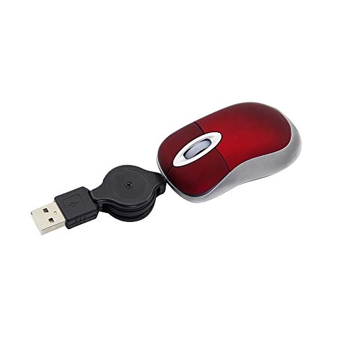 Mini Retractable Travel Optical Mouse - Wired