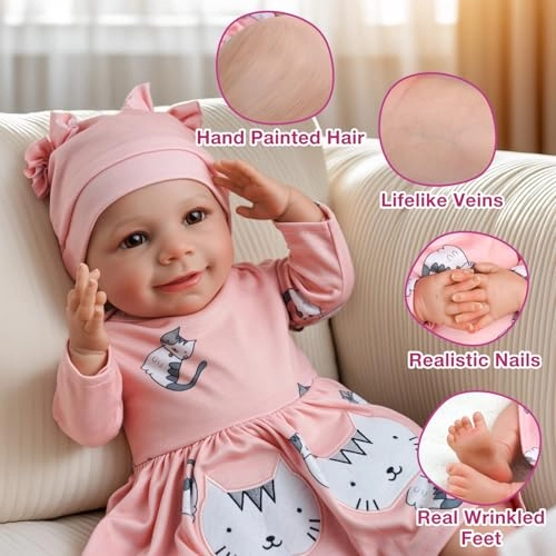 Reborn Baby Doll - 20 Inch Vinyl Gift Set