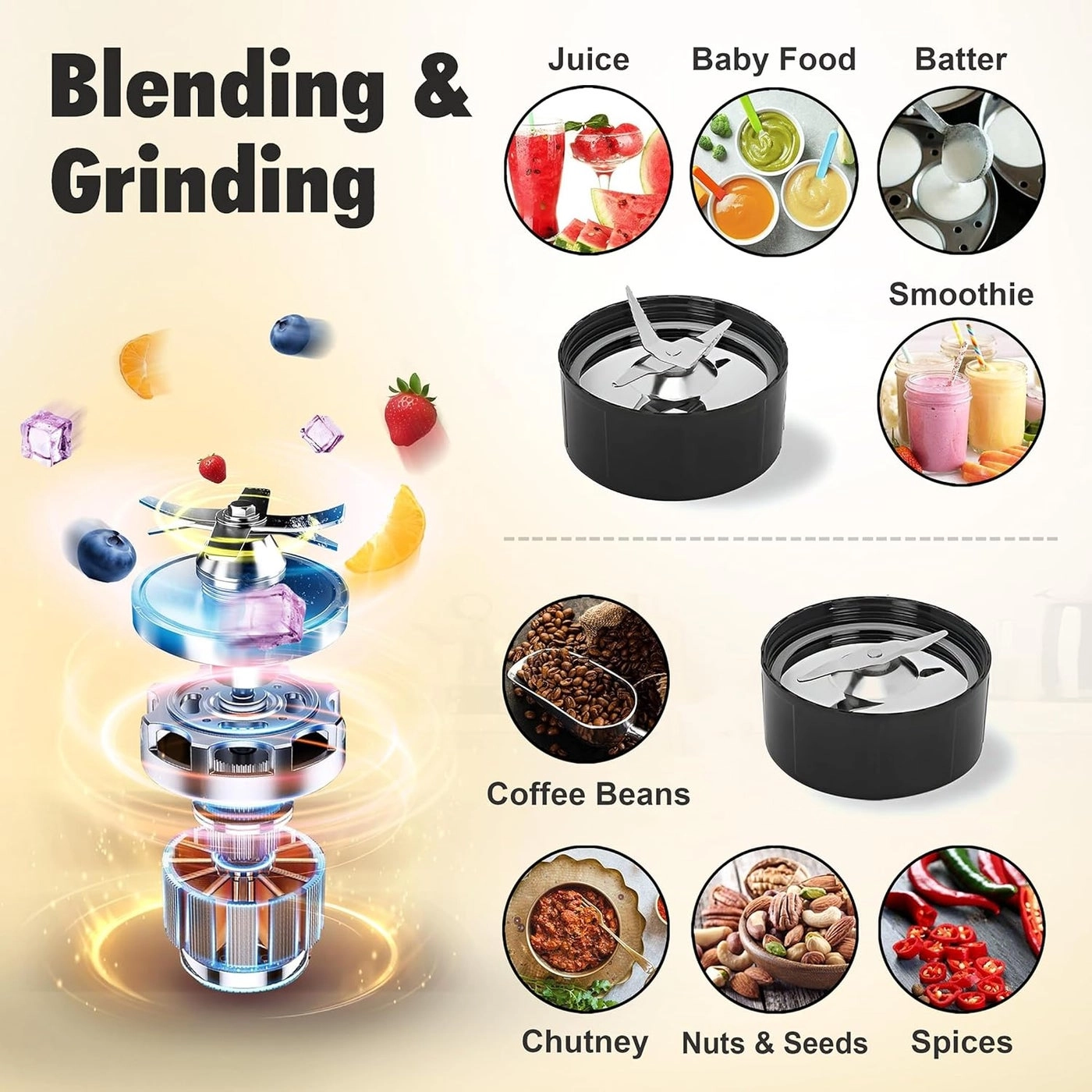 Juicer Mixer Grinder - 500Watt 500ml