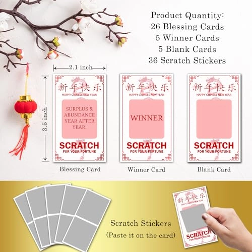 Dragon Scratch Off Lucky Card - 16 years and up 36 pieces