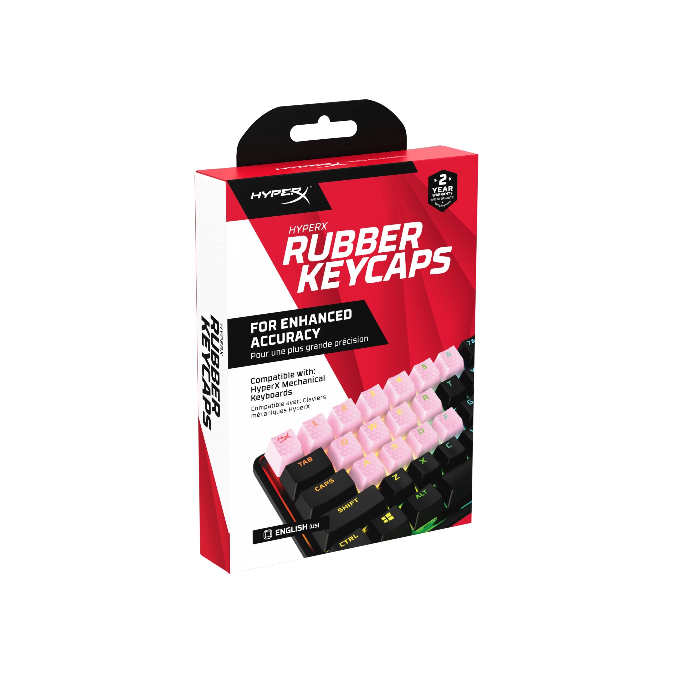 HyperX Rubber Keycaps - 19 Key Set Pink