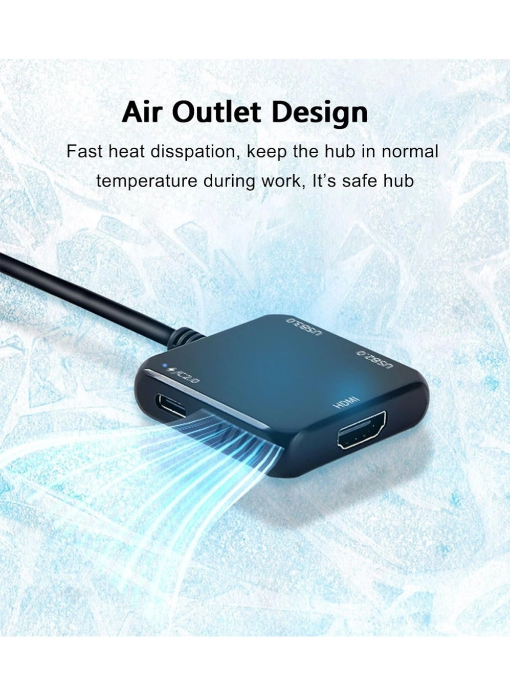 USB C Hub HDMI Adapter - 4-in-1 4K 100W