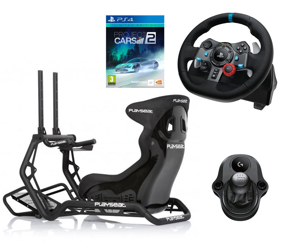 Playseat Sensation Pro + Racing Wheel + Racing Game + Driving Force Shifter