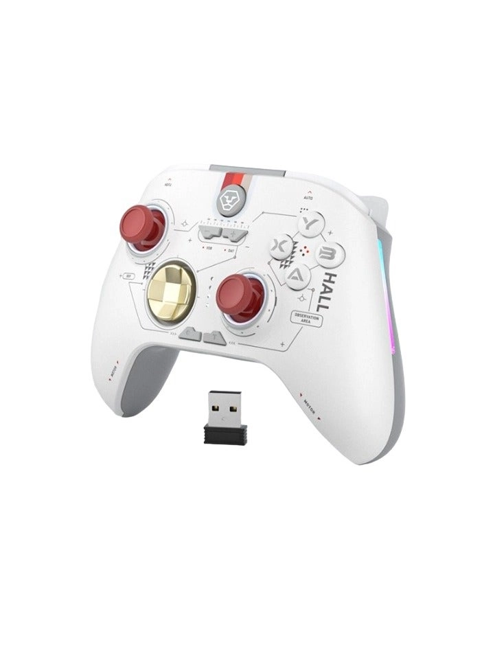 Hall Linear Trigger Gaming Controller - White
