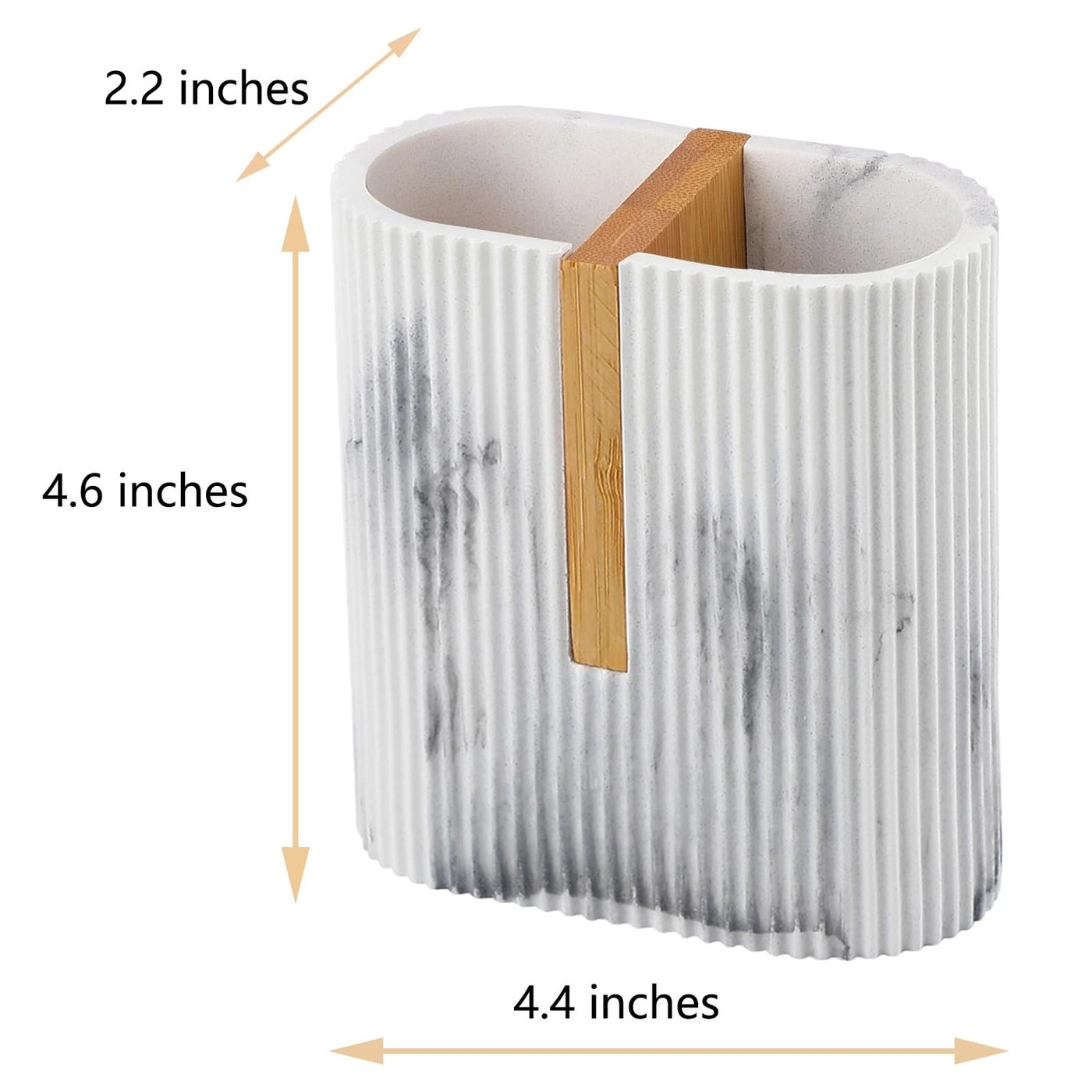 Toothbrush Holder - Matte White Bamboo
