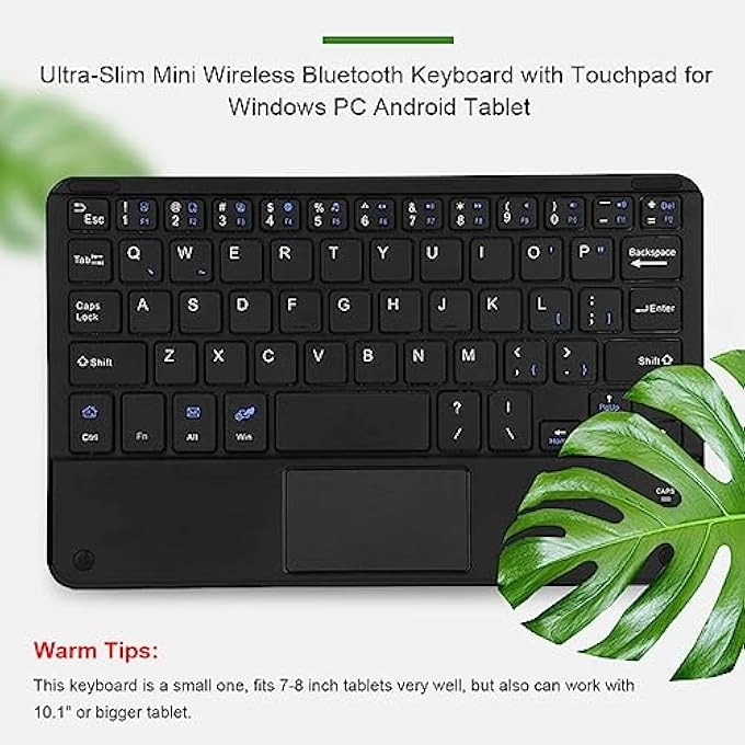 WIRELESS MINI KEYBOARD - 2.4GHz touchpad US layout rechargeable