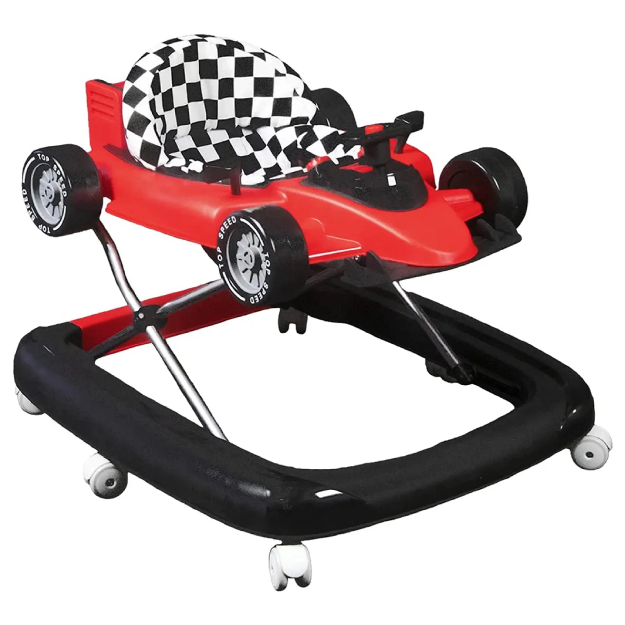 Ryan 4 In 1 Safety Baby Car Walker - Black Music and Lights