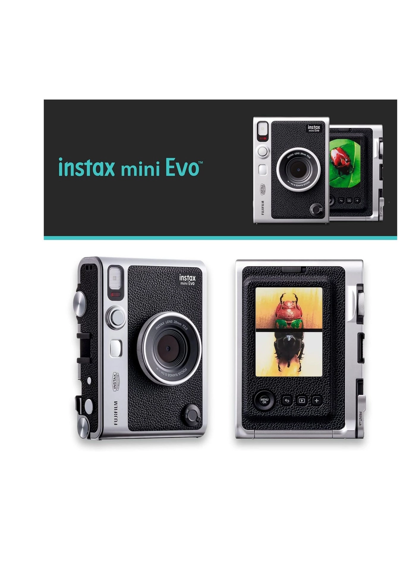 Mini EVO - Hybrid Instant Camera USB-C Black
