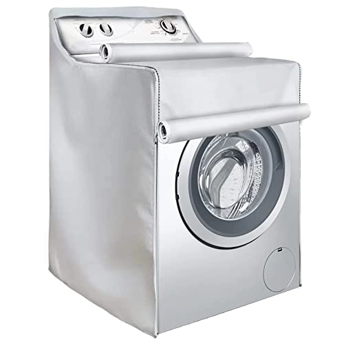 Washer and Dryer Cover - Black Waterproof Polyester