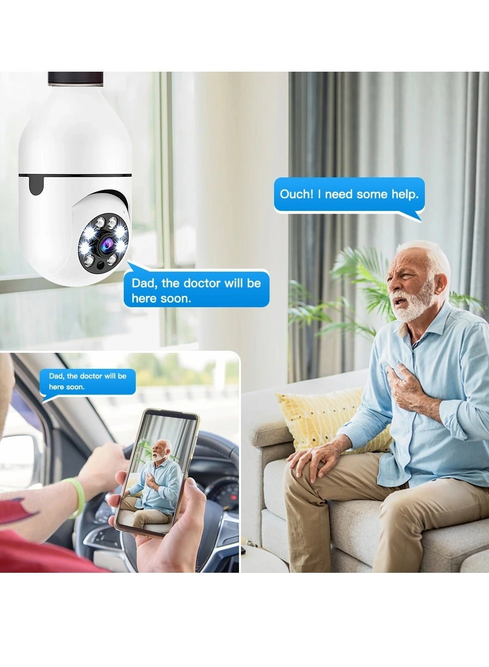 Light Bulb Security Camera 1080p Pack