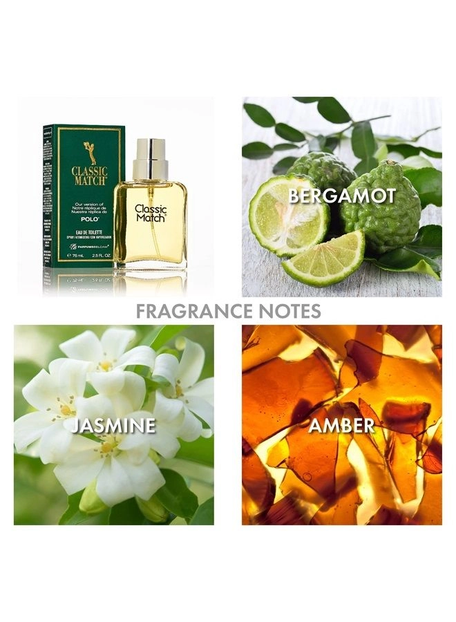 Classic Match Green - Eau de Toilette 2.5 Fl Oz