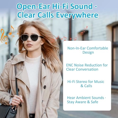 AI Smart Glasses - Bluetooth 5.4 Real-Time Translation Anti-Blue Light Lenses