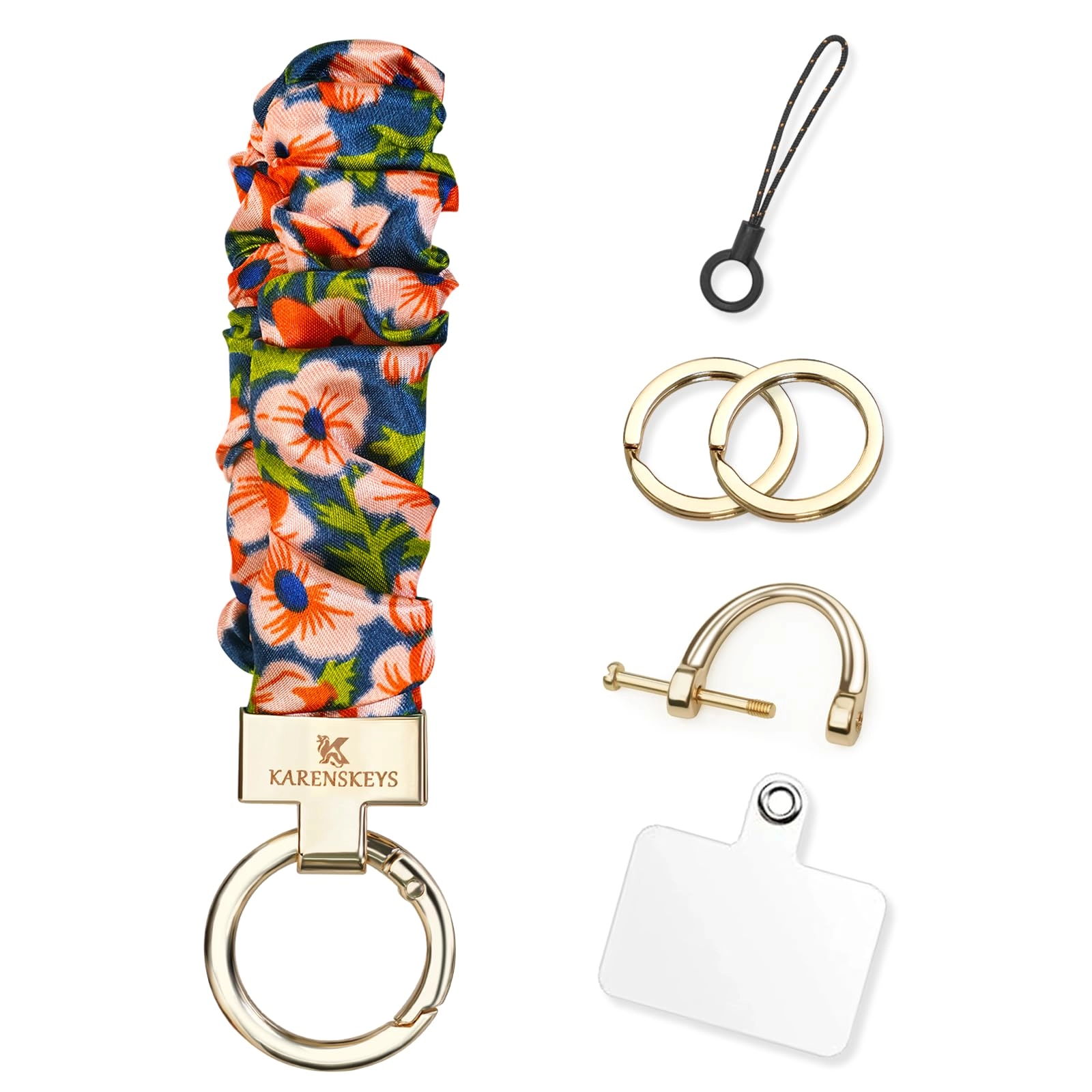 Scrunchie Keychain Wristlet - Colour