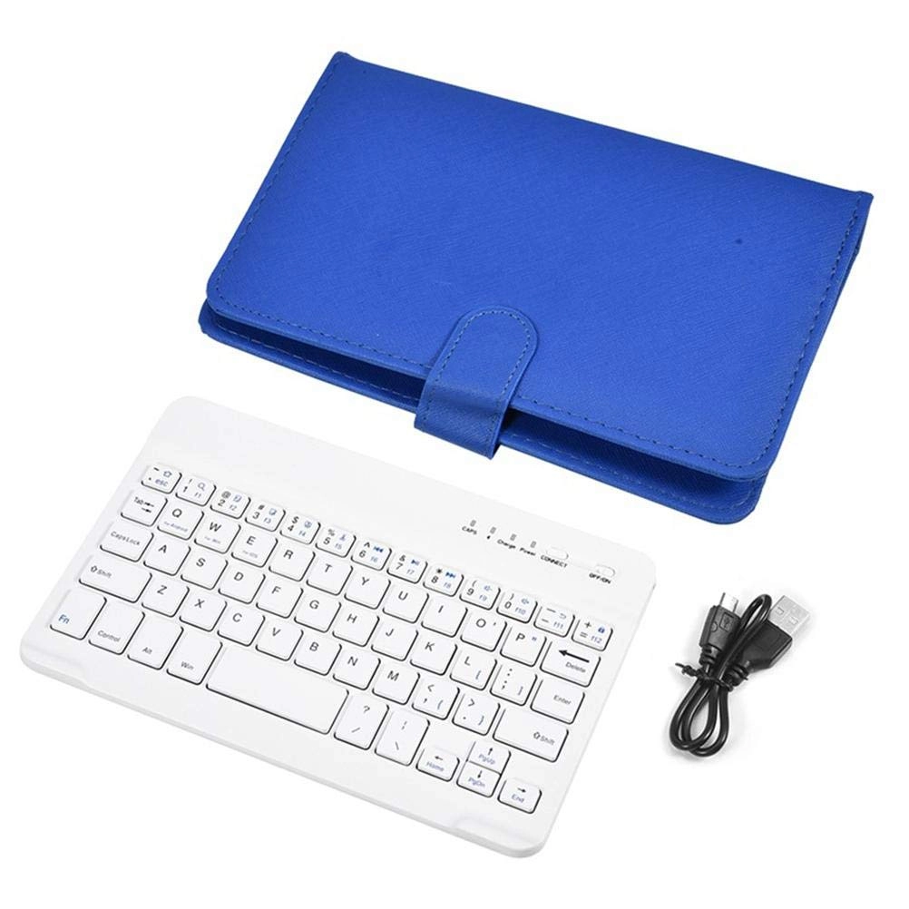 EMUKOEP Portable Wireless Bluetooth Keyboard Cover - 4.5-6.8 Inches dark blue