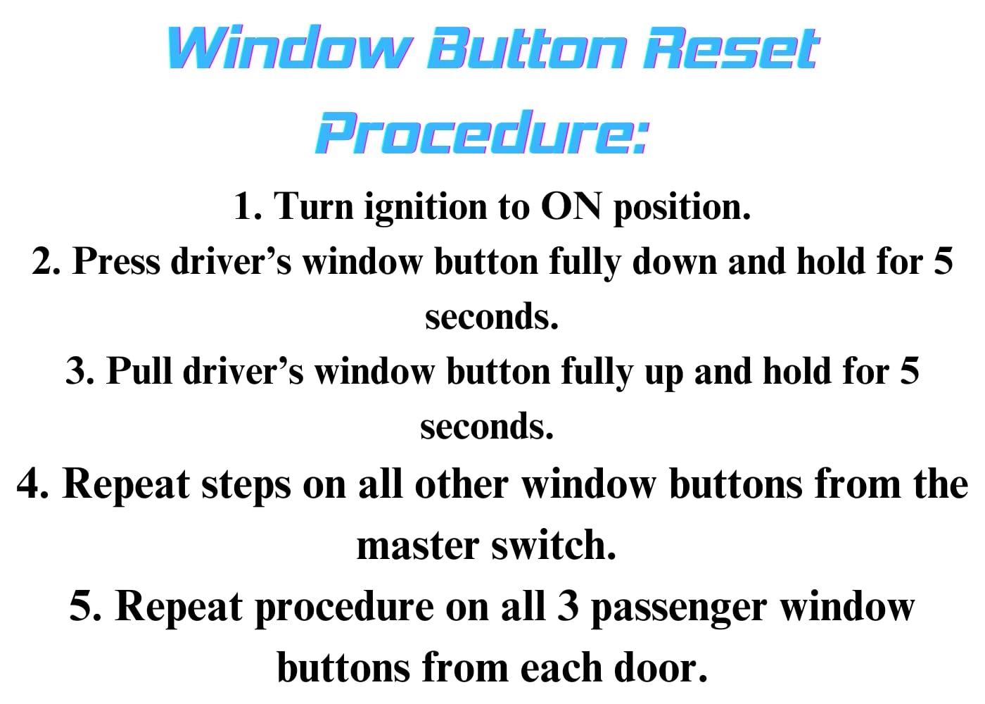 Master Window Switch - 84820AA070 Push Button
