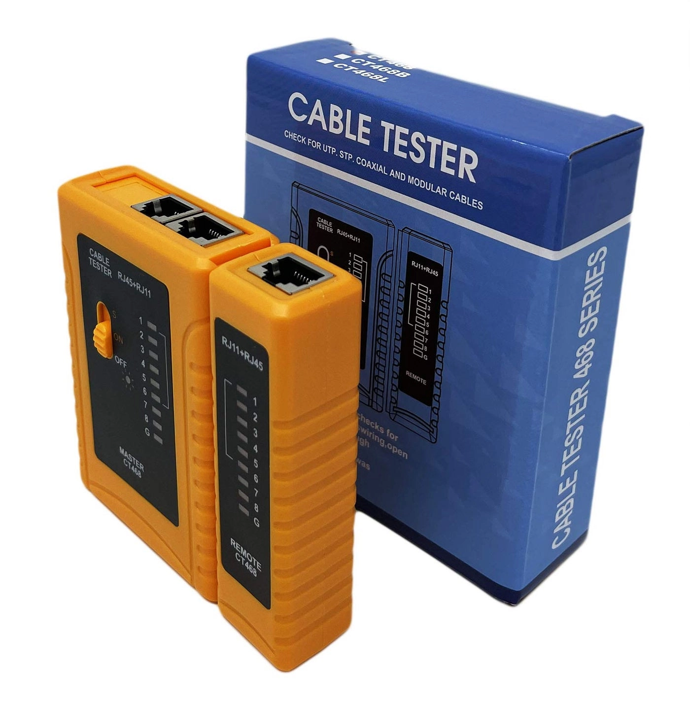 RJ45 Network Cable Tester - RJ45 RJ11 Cat5 Cat5e Cat6 Cat7 continuity open shorted crossed