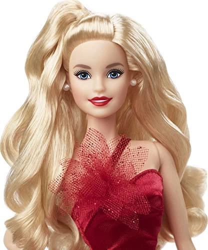 Barbie Signature 2022 Holiday - Blonde Wavy Hair Red Gown Ages 6+